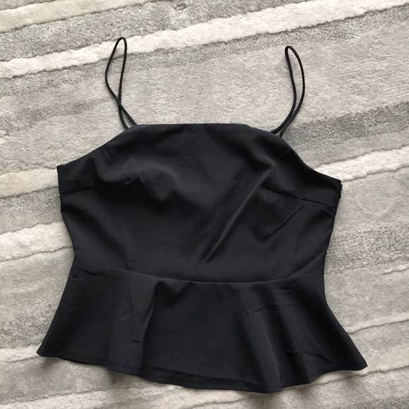 Black Peplum Top - Picture 2 of 4